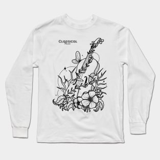 classical music - violin and flowers Long Sleeve T-Shirt